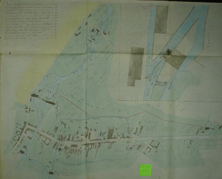 Plan de situation, 1854 (AD Eure, 18 S 59).