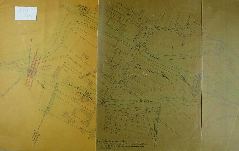Plan de situation, 1922 (AD Eure, 18 S 8).