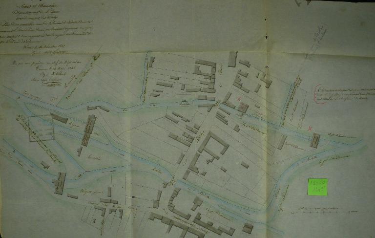 Plan de situation, 1845 (AD Eure. 18 S 60).