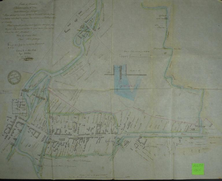 Plan de situation, 1846 (AD Eure. 18 S 58).