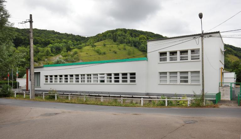 Vue générale des ateliers correspondant aux extensions des années 1958-63.