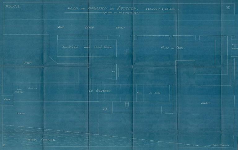 Le  Bouchon, plan de situation, 24 février 1931 (PNRBSN, Archives de la Société Immobilière du Trait).