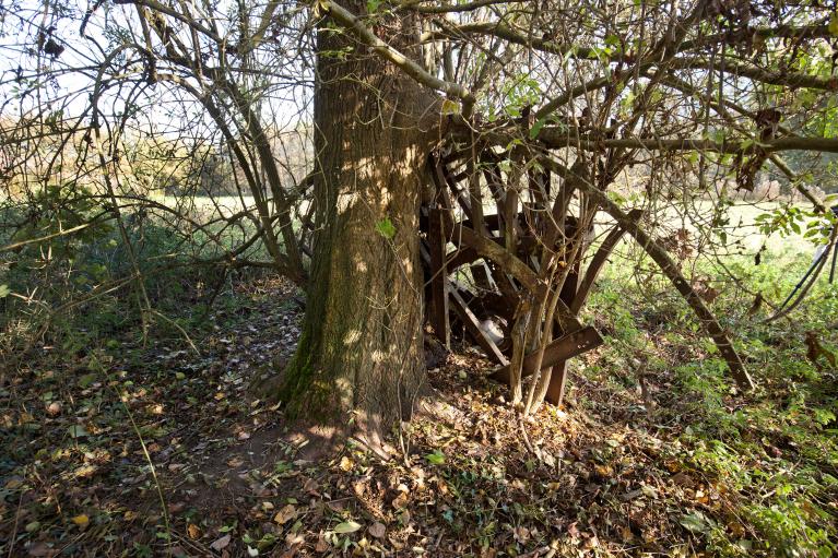 Vestiges d'une ancienne roue hydraulique.