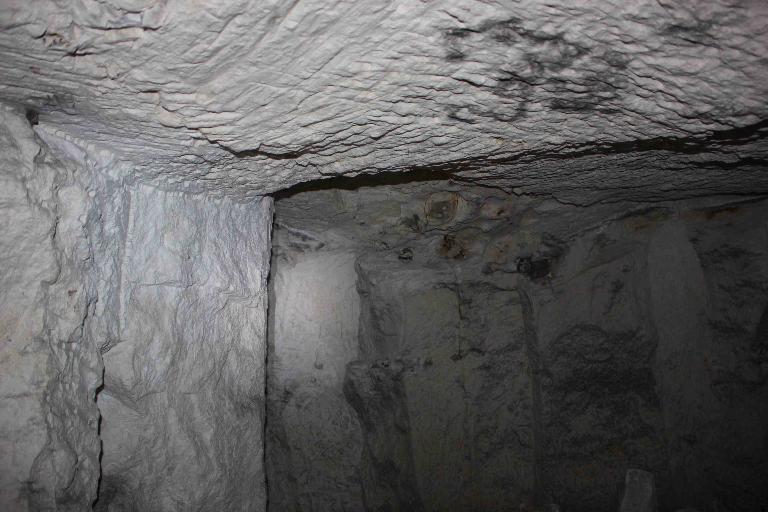 Marnière du bois de la Fromagère, dite grotte du maquis de Barneville, détail.