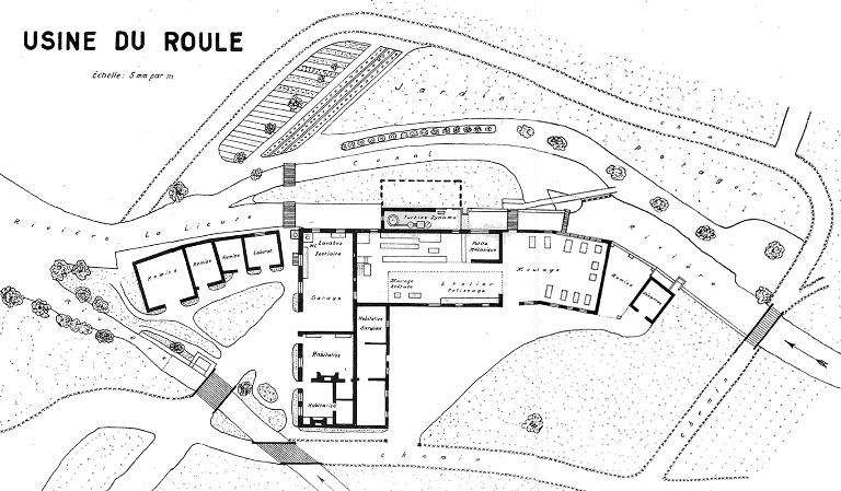 Plan masse de l'usine Isodio, 1941 (Mairie de Rosay-sur-Lieure).