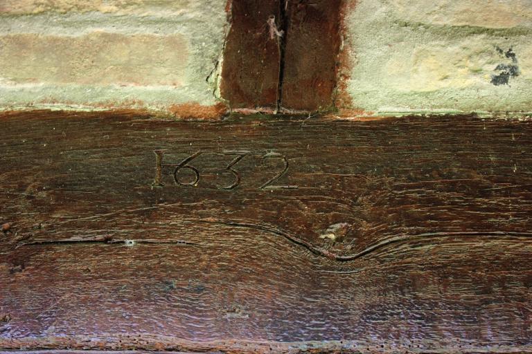 Détail de la date, 141 impasse de la mare Becquet.