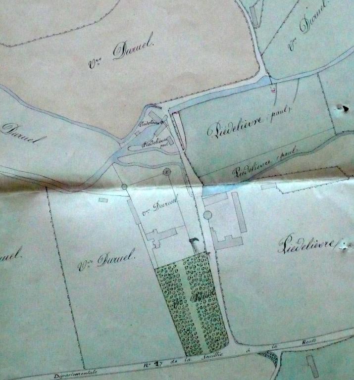 Détail du plan de situation, 5 août 1843 (AD Seine-Maritime. 7 S 45).