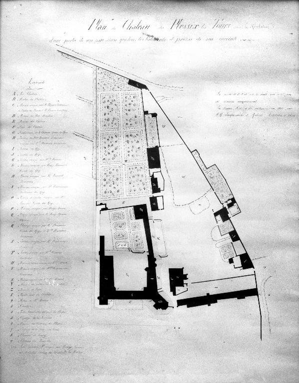 Plan du Château avant la Révolution (copie du 19e siècle).