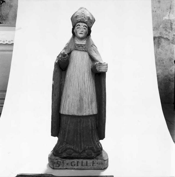 Statue (petite nature) : saint Gilles