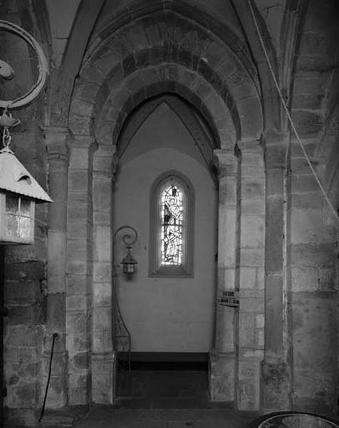 Clocher-porche, vue intérieure : chapelle latérale nord.