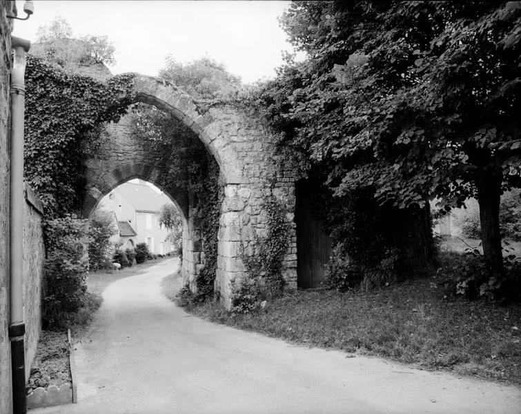 Elévation intérieure de l'ouvrage d'entrée, côté ouest.