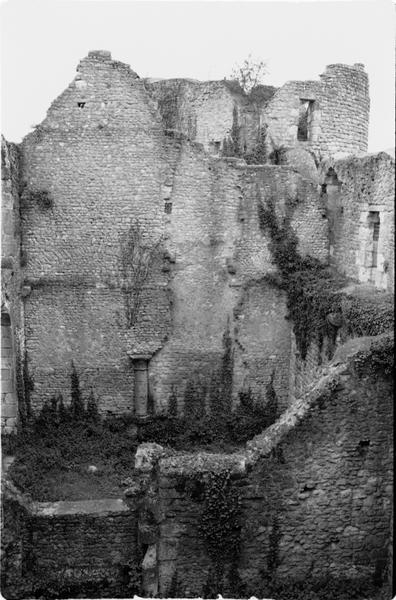 Mur de refend du logis, pris de la courtine nord.