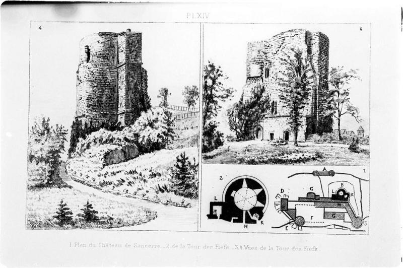 Plan du château et de la Tour des Fiefs.