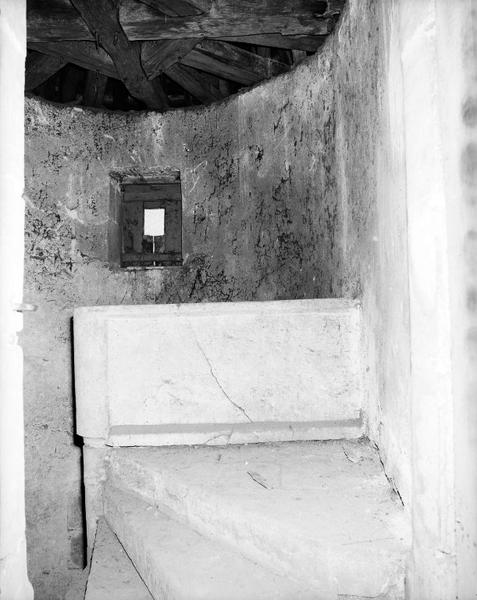 Tourelle d'escalier : balustrade supérieure.