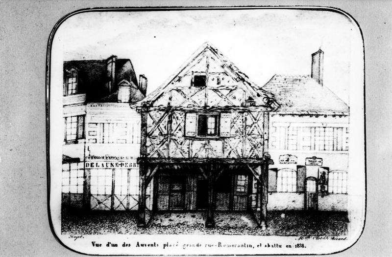 Vue d'un des auvents abbatu en 1838.