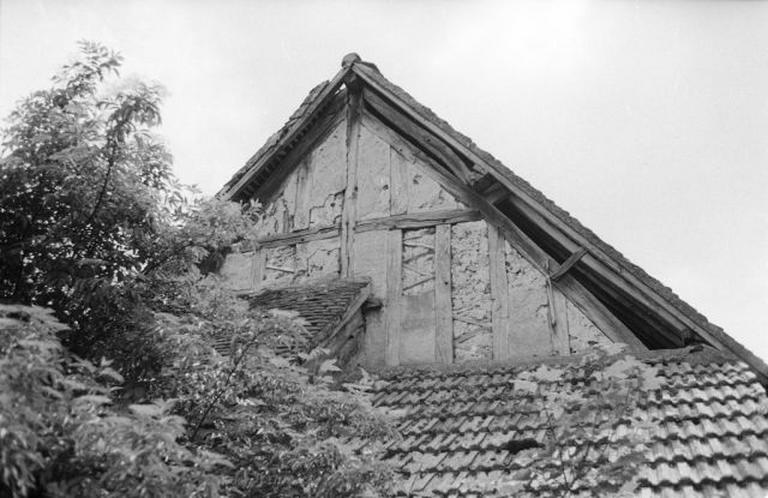 Détail du mur pignon.