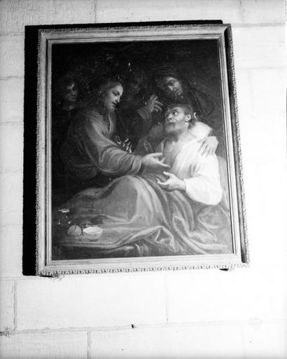 Huile sur toile représentant la mort de Saint-Joseph.