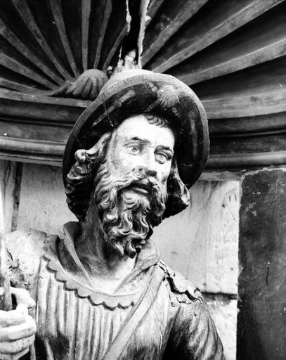 Statue, niche : saint Jacques le Majeur