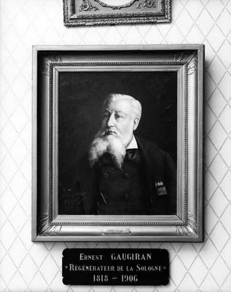 Huile sur toile représentant le portrait d'Ernest Gaugiran, 1907.