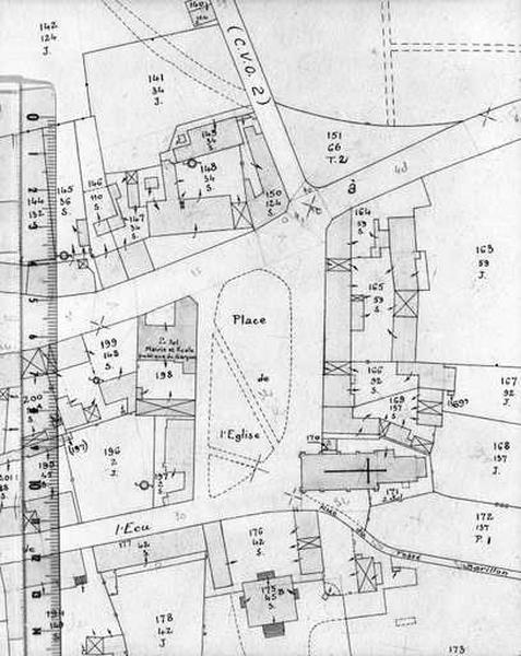 Plan de situation du bourg.