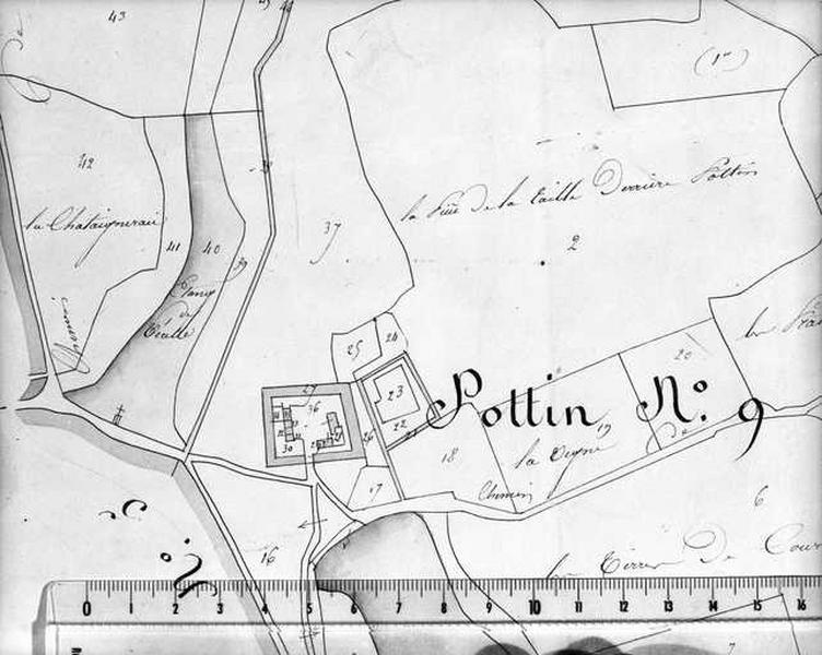 Plan de situation de la motte.
