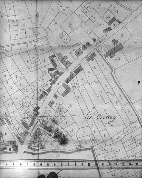 Plan de situation de la tour Jacquemard. Ancien hôtel-Dieu.