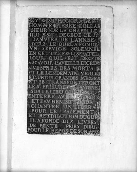 Plaque commémorative (2), de pierre Colas