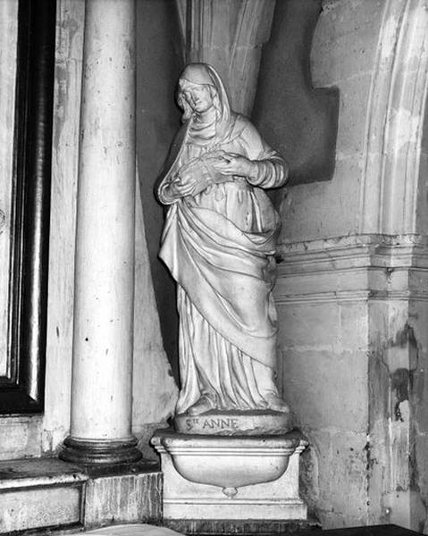 2 statues (petite nature) : sainte Anne, saint Joachim