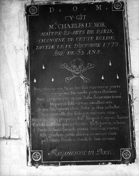 Plaque commémorative (3), du chanoine Charles Le Mor