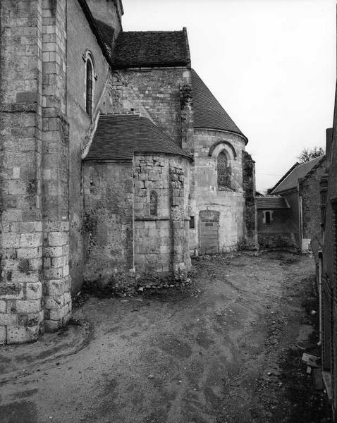 Chevet, élévation sud, après restauration.