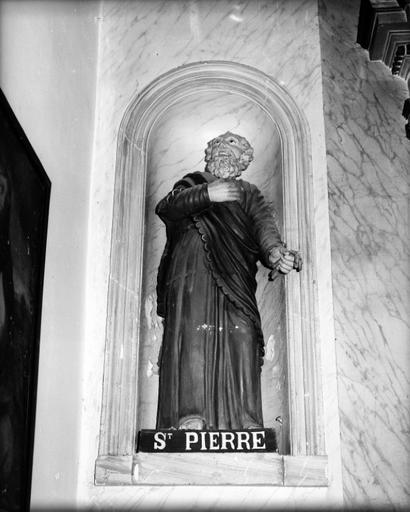 2 statues (petite nature) : saint Pierre, sainte Anne