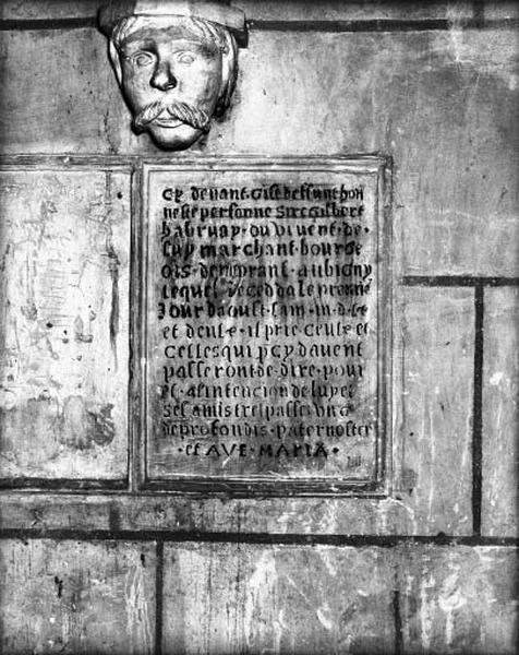 Epitaphe de Gilbert Habruay, décédé le 1er aôut 1502.