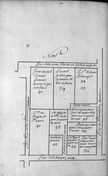 Plan terrier du chapitre Saint-Martin, fief de Sainte-Maure et de Puy-Chatel, 1749.