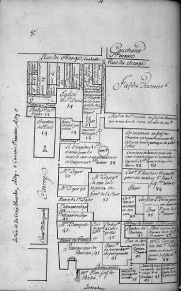 Plan terrier du chapitre Saint-Martin, fief de Sainte-Maure et de Puy-Chatel, 1749.