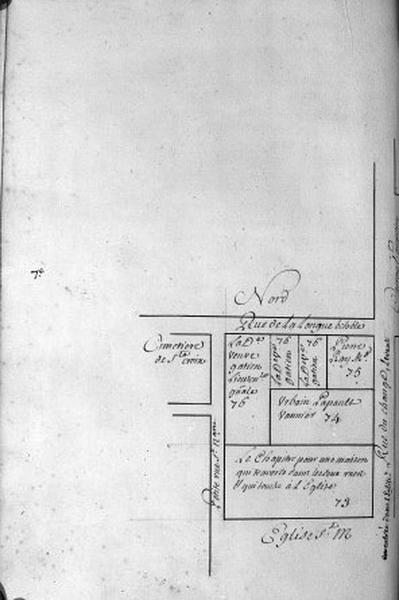 Plan terrier du chapitre Saint-Martin, fief de Sainte-Maure et de Puy-Chatel, 1749.