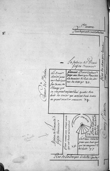 Plan terrier du chapitre Saint-Martin, fief de Sainte-Maure et de Puy-Chatel, 1749.