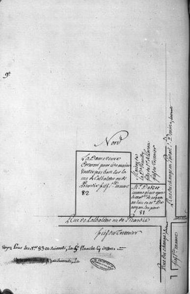 Plan terrier du chapitre Saint-Martin, fief de Sainte-Maure et de Puy-Chatel, 1749.