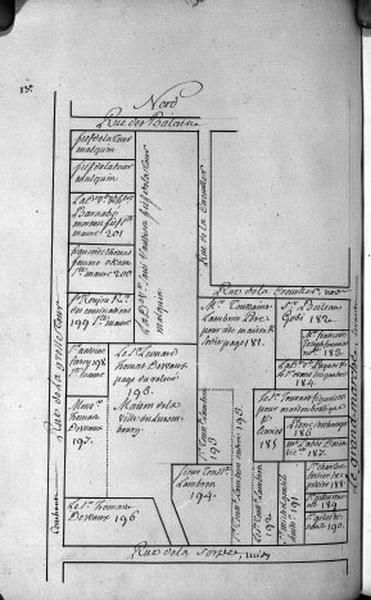 Plan terrier du chapitre Saint-Martin, fief de Sainte-Maure et de Puy-Chatel, 1749.