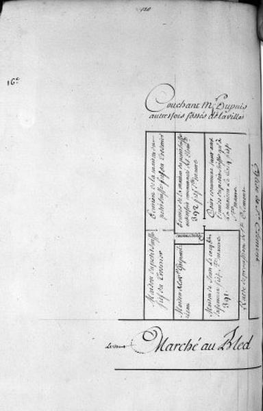 Plan terrier du chapitre Saint-Martin, fief de Sainte-Maure et de Puy-Chatel, 1749.