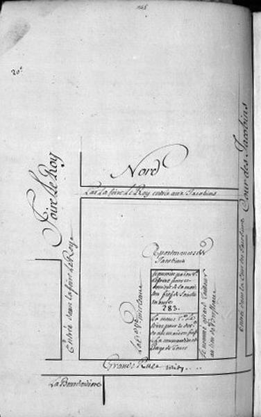 Plan terrier du chapitre Saint-Martin, fief de Sainte-Maure et de Puy-Chatel, 1749.