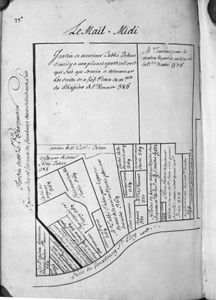 Plan terrier du chapitre Saint-Martin, fief de Sainte-Maure et de Puy-Chatel, 1749.