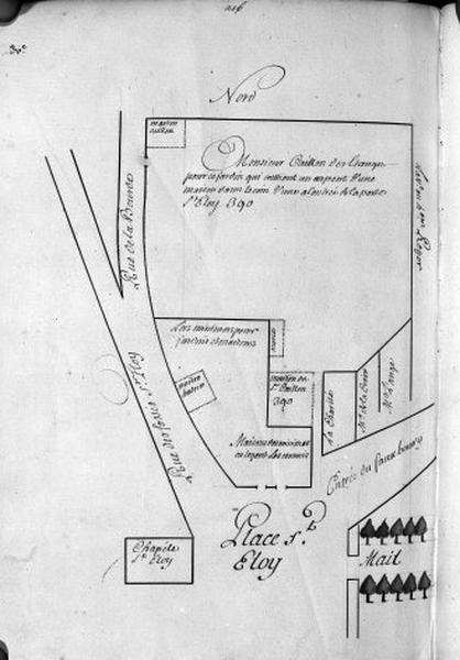 Plan terrier du chapitre Saint-Martin, fief de Sainte-Maure et de Puy-Chatel, 1749.