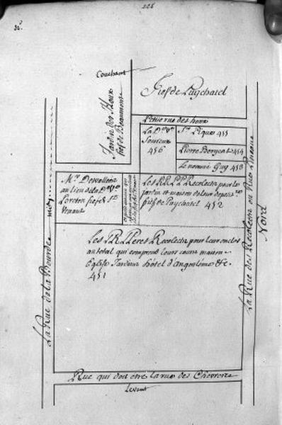 Plan terrier du chapitre Saint-Martin, fief de Sainte-Maure et de Puy-Chatel, 1749.