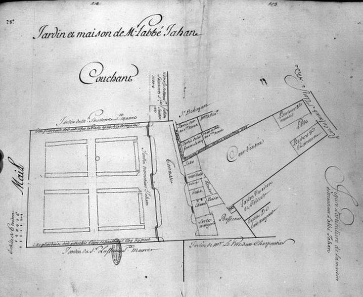 Plan terrier du chapitre Saint-Martin, fief de Sainte-Maure et de Puy-Chatel, 1749.