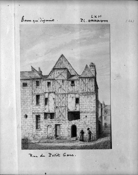 Façade sur rue, dessin par Edouard Gatian de Clérambault.