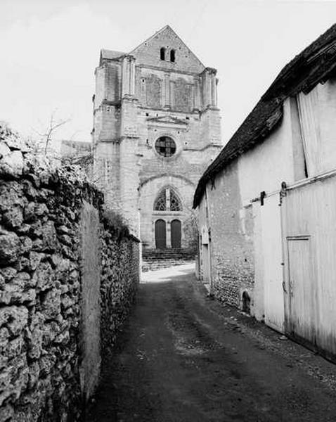 Elévation occidentale, vue d'ensemble du clocher-porche.