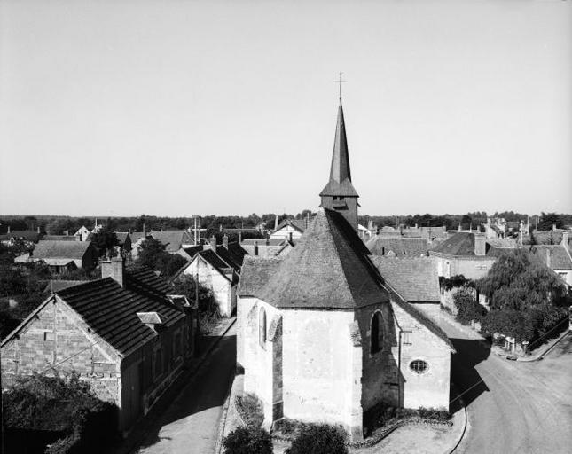 Vue aérienne du chevet.