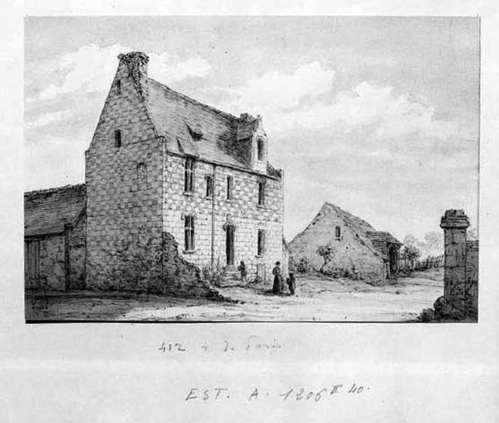 Vue d'ensemble, dessin perspective par Edouard Gatian de Clérambault.