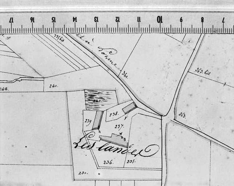 Extrait du plan cadastral napoléonien.