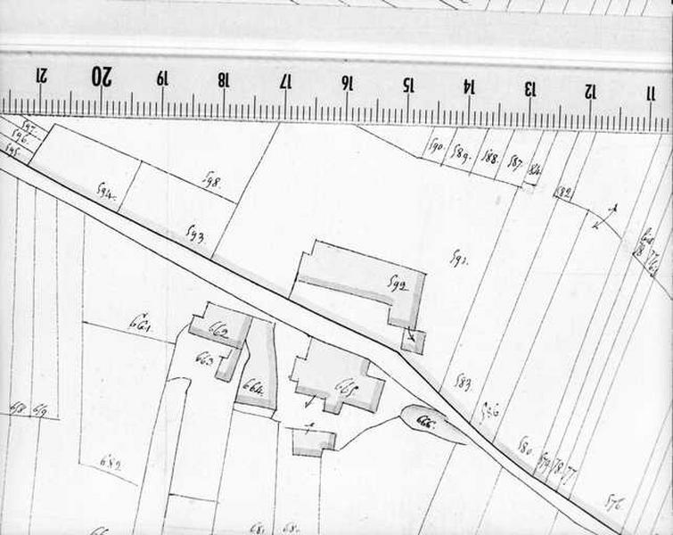 Extrait du plan cadastral napoléonien.